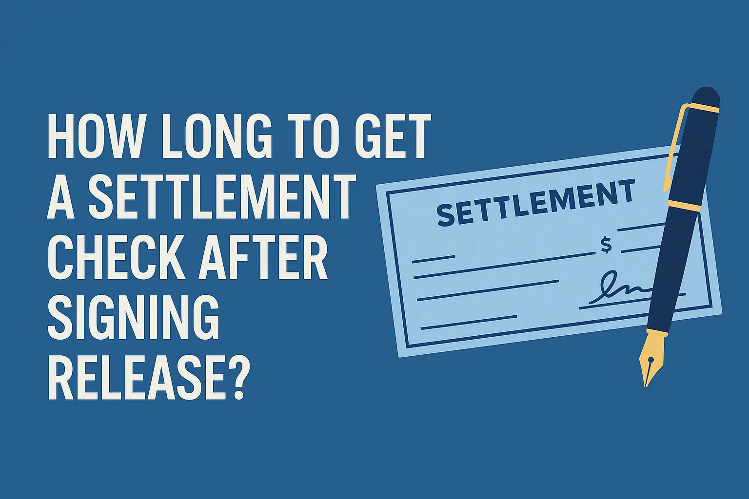 How Long to get Settlement Check after Signing Release?