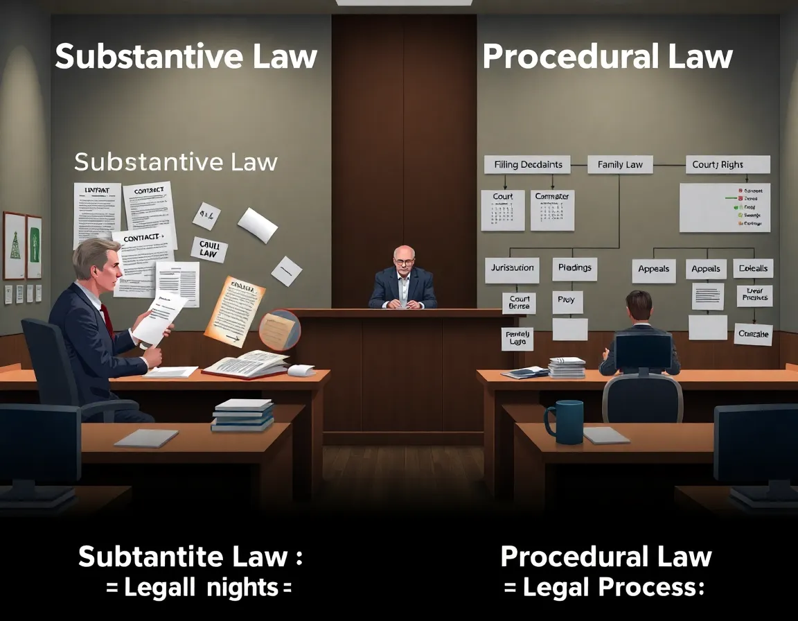 Substantive vs Procedural Law in Civil Cases